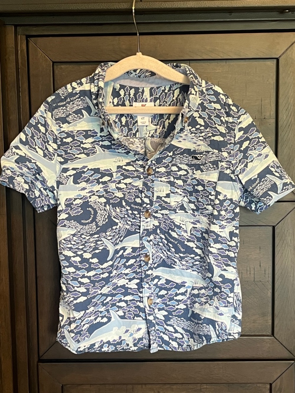 Vineyard Vines Target Button Down Collared Shark Fish Print